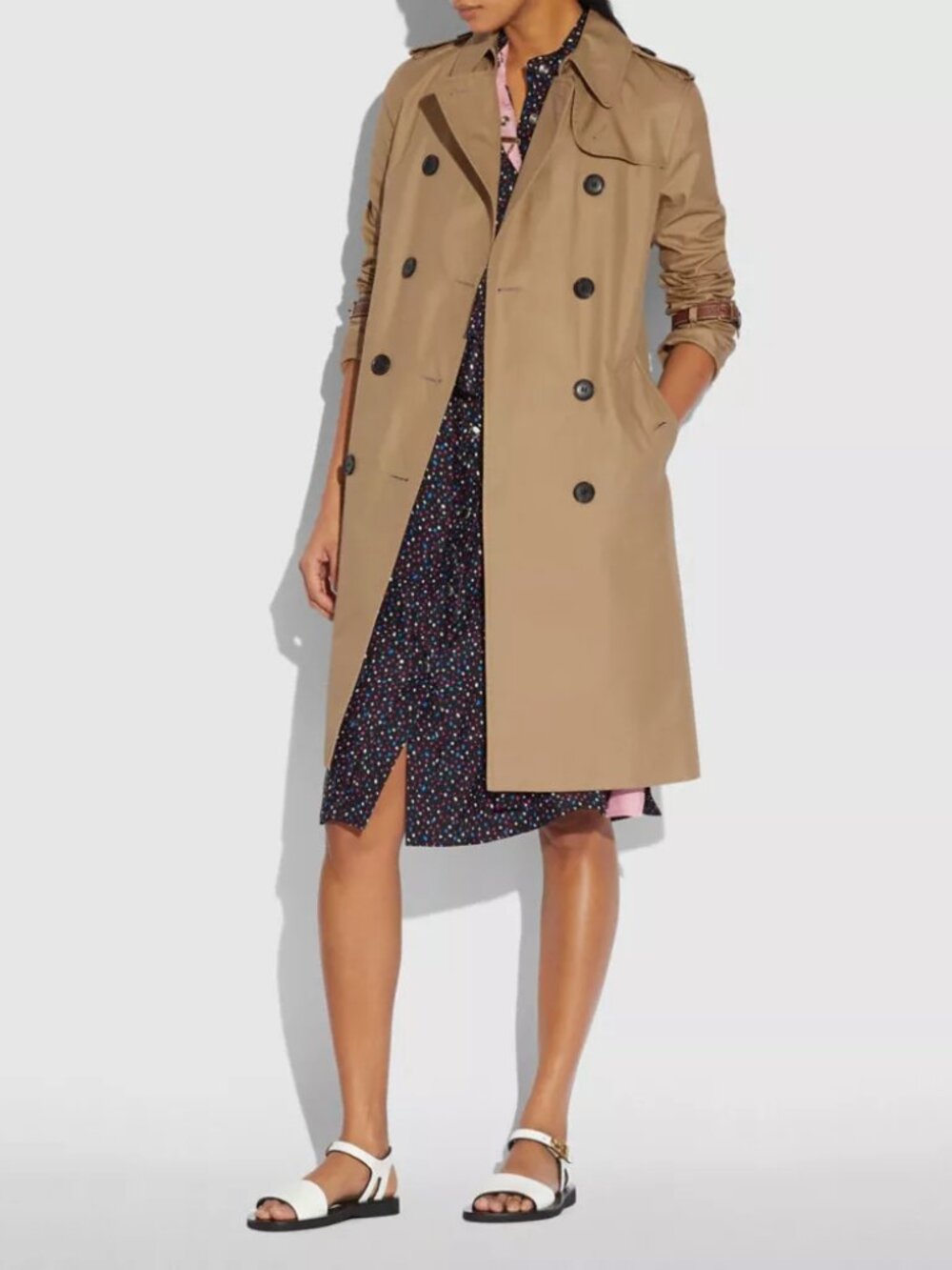 COACH Icon Double-Breasted Trench Coat